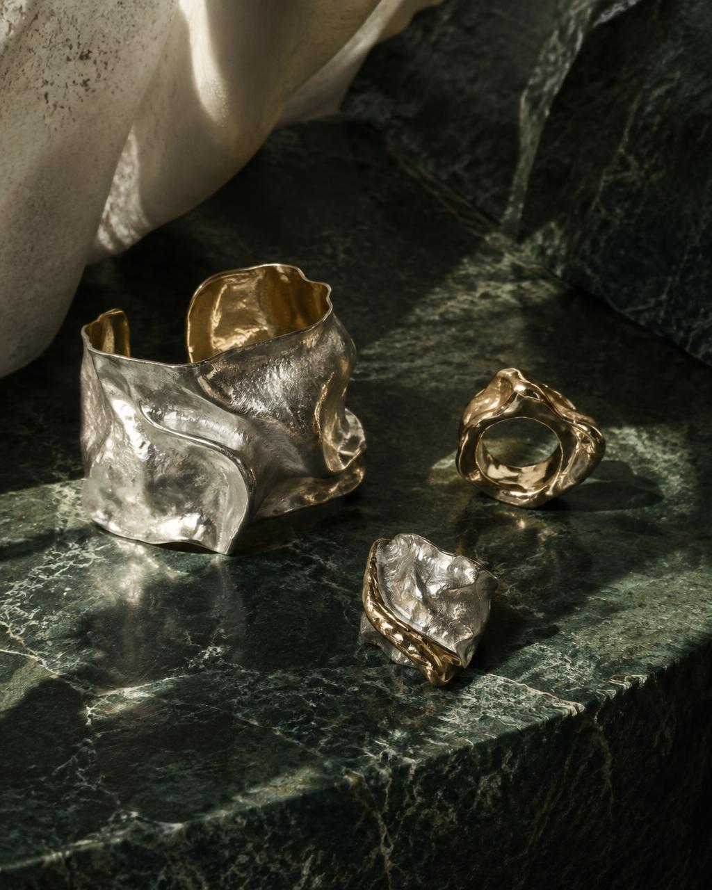 Sculpturale ONNO-juwelen in detail